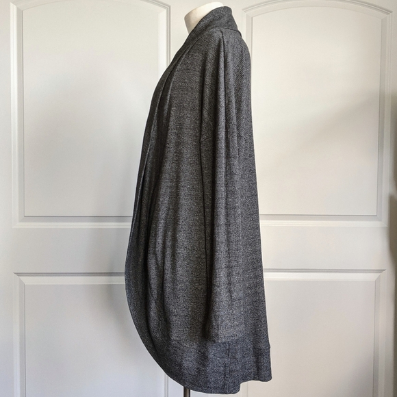 Cosabella Cadenza Robe Open Front Shawl Collar Cotton Mid-Thigh Charcoal M NWT - Picture 8 of 12